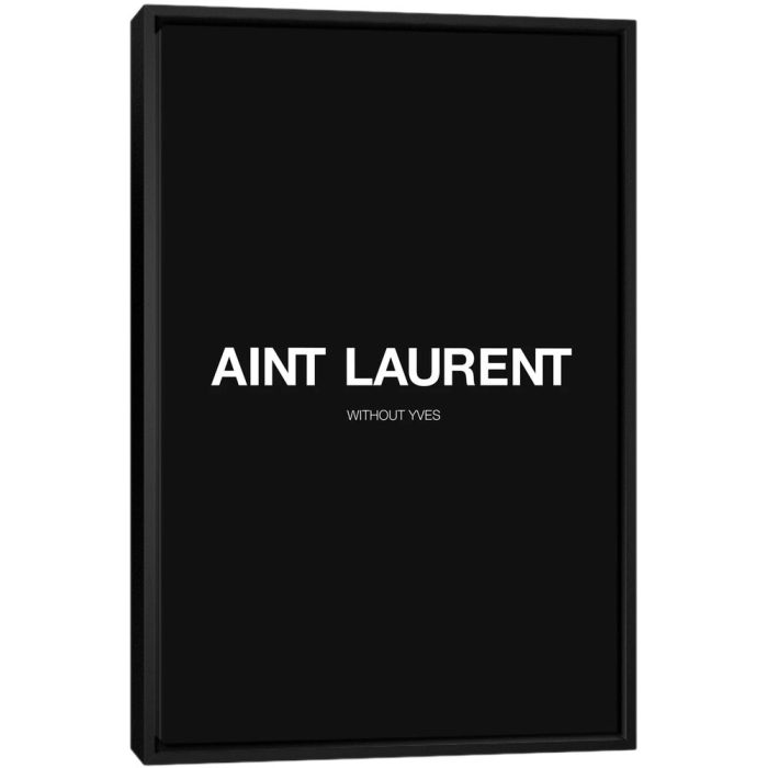 YSL (Black Edition) - Black Framed Canvas