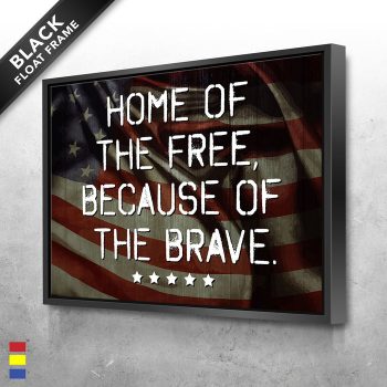Home of the Brave Canvas Poster Print Wall Art Decor