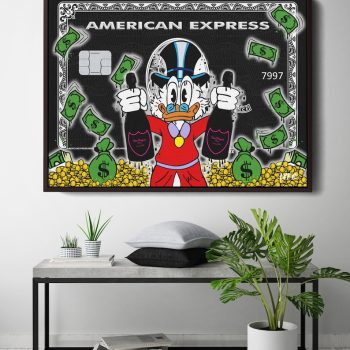 American Express Canvas Scrooge Mcduck Alec Monopoly Inspired Pop Art Goals Dom Dreams