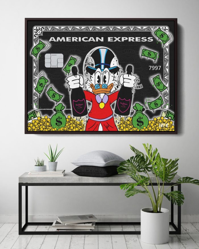 American Express Canvas Scrooge Mcduck Alec Monopoly Inspired Pop Art Goals Dom Dreams