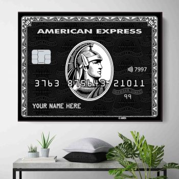 Amex Customise Canvas American Express Motivation Art Wall Decor Success Art