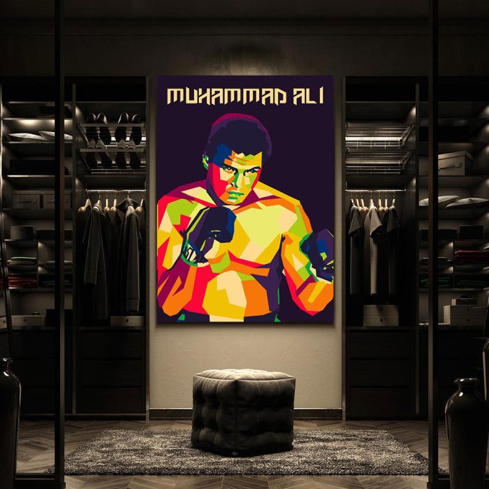 Boxer Ali Training Canvas Poster Prints - Wall Art Decor For Fan M2305