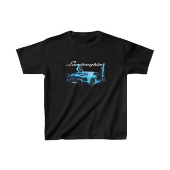 Bright Blue Lamborghini Race Car Cotton Tee Unisex T-Shirt FTS066