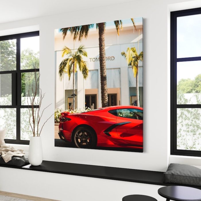Canvas Art Rodeo Drive Ferrari Money Canvas Motivation Millionaire Billionaire Luxury Art Car Art