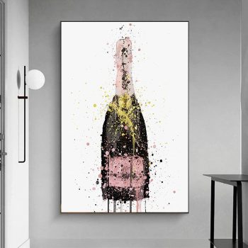 Champagne Canvas Poster Print Wall Art Decor