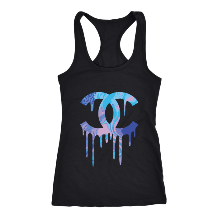 Chanel Logo Drip Women Racerback Tank Top