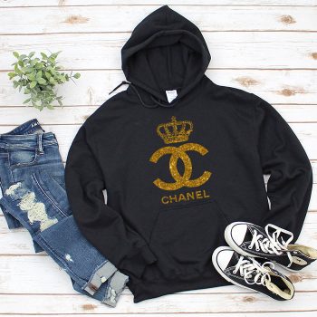 Chanel Queen Glitter Logo Unisex Pullover Hoodie HTB2104