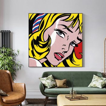 Comic Pop Art Girl Canvas Poster Print Wall Art Décor