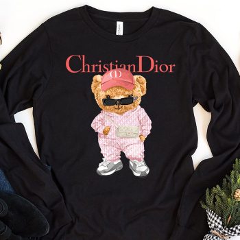 Dior Logo Luxury Teddy Bear Unisex & Kid Long Sleeve Tee LTB2516