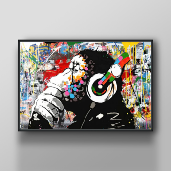 Dj Monkey Canvas Poster Print Wall Art Decor