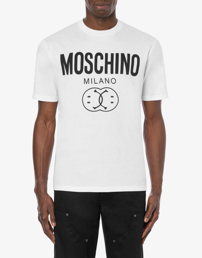 Double Smile Logo Organic 2D Moschino Tee Unisex T-Shirt FTS051