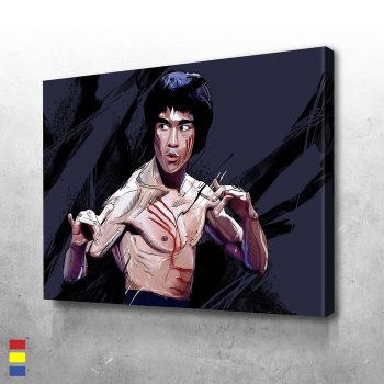 Dragon Fist Art Channeling the Power of Bruce Lee Canvas Poster Print Wall Art Decor