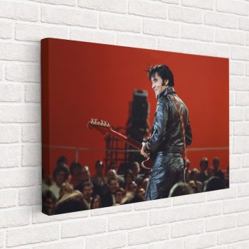 Elvis Presley Canvas American Singer in Red Background Poster Wall Art Decoration Print Elvis Presley Wall Art Print