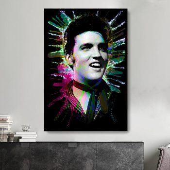 Elvis Presley Canvas Framed Poster Print Wall Decor
