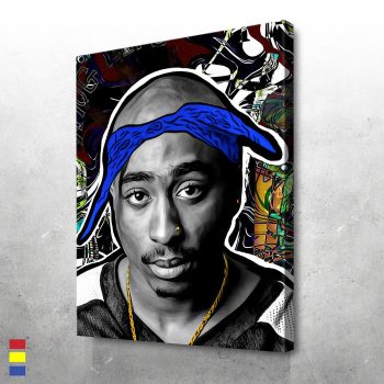 Fallen Poet and the Legacy of Tupac Shakur's Timeless Music Canvas Poster Print Wall Art Decor