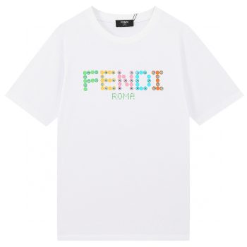 Fendi Ff-Embossed Tee Unisex T-Shirt FTS350
