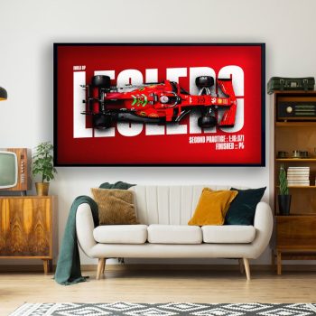 Formula 1 Wall Decor F1 Poster Ferrari Canvas F1 Garage Print Hight Quality Canvas Grand Prix Poster.