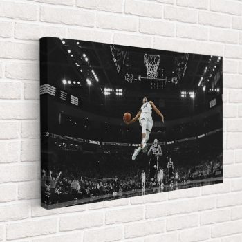 Giannis Antetokounmpo Flying Poster Wall Art Giannis Antetokounmpo Canvas Basketball NBA Print Fan Gift Flying Best Basketball Player Art