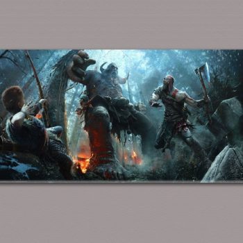 God of War Canvas God of War Wall Decor God of War Game Wall Art Kratos God Of War Print