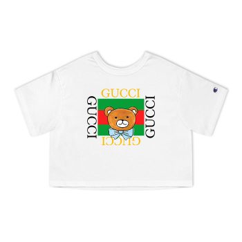 Gucci Kai Teddy Bear Champion Women Heritage Cropped T-Shirt CTB087