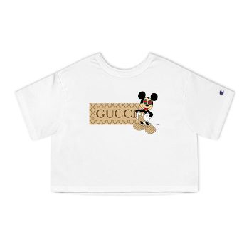 Gucci Mickey Mouse Champion Women Heritage Cropped T-Shirt CTB029