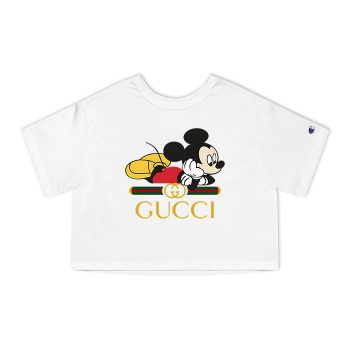 Gucci Mickey Mouse Champion Women Heritage Cropped T-Shirt CTB031