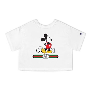 Gucci Mickey Mouse Champion Women Heritage Cropped T-Shirt CTB032