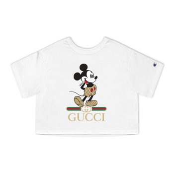 Gucci Mickey Mouse Champion Women Heritage Cropped T-Shirt CTB033