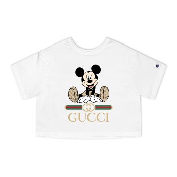 Gucci Mickey Mouse Champion Women Heritage Cropped T-Shirt CTB034
