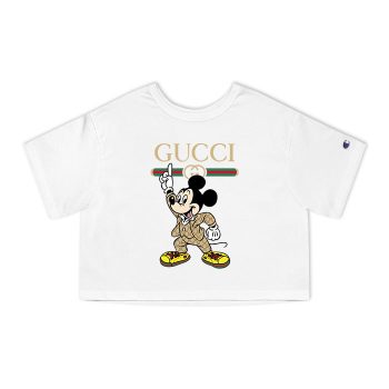 Gucci Mickey Mouse Champion Women Heritage Cropped T-Shirt CTB035