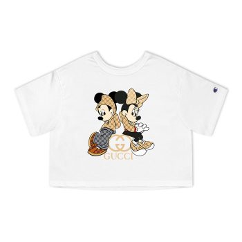 Gucci Mickey Mouse Champion Women Heritage Cropped T-Shirt CTB036