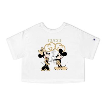 Gucci Mickey Mouse Champion Women Heritage Cropped T-Shirt CTB037