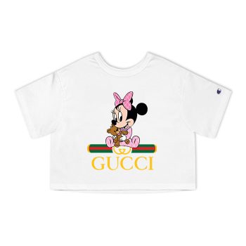 Gucci Minnie Mouse Kid Champion Women Cropped T-Shirt NTB2177
