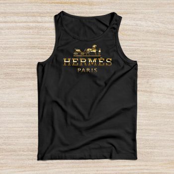 Hermes Paris Horse Gold Original Logo Unisex Tank Top TTTB2938