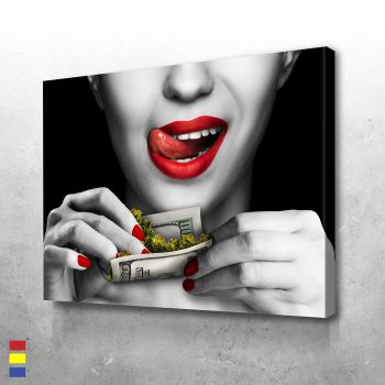 High Rollin a Triple Threat in a Beautiful Face Canvas Poster Print Wall Art Decor