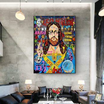 Jesus Pop Art Canvas Poster Print Wall Decor