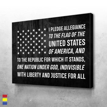 Justice For All the Spirit of America in Special Design Canvas Poster Print Wall Art Decor