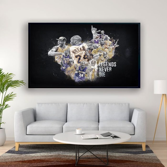 Kobe Collage Wall Art Kobe Bryant Atwork Poster Art Kobe Bryant Canvas Wall Art NBA Basketball Legend Canvas Wall Art
