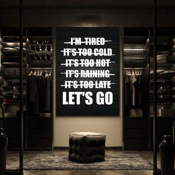 Lets Go No Excuses Gym Canvas Poster Prints - Wall Art Decor For Fan M23