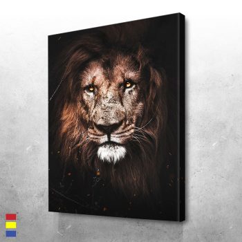 Lion's Roar of Luxury and Colorful Artistic Expression Canvas Poster Print Wall Art Decor