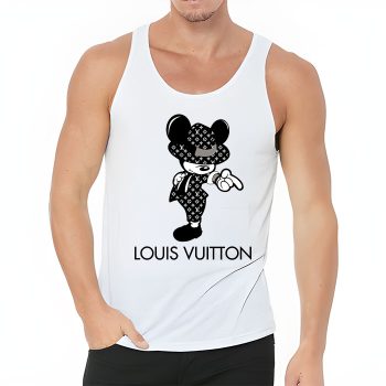 Louis Vuitton Black And White Pattern Mickey Michael Jackson Unisex Tank Top TB093