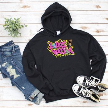 Louis Vuitton Graffiti Logo Unisex Pullover Hoodie TB190