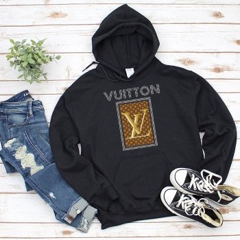 Louis Vuitton Logo Luxury Diamonds Unisex Pullover Hoodie HTB2604