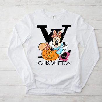 Louis Vuitton Logo Luxury Halloween Pumpkin Minnie Mouse Unisex & Kid Long Sleeve Tee TBL105