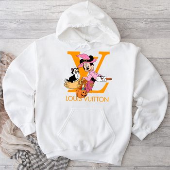 Louis Vuitton Logo Luxury Halloween Pumpkin Minnie Mouse Unisex Pullover Hoodie TB128