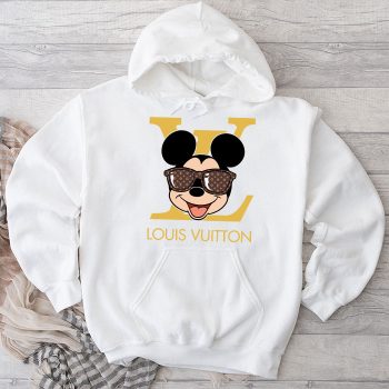 Louis Vuitton Logo Luxury Monogram Canvas Pattern Mickey Mouse Unisex Pullover Hoodie TB146