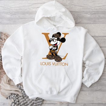 Louis Vuitton Logo Luxury Monogram Canvas Pattern Mickey Mouse Unisex Pullover Hoodie TB153