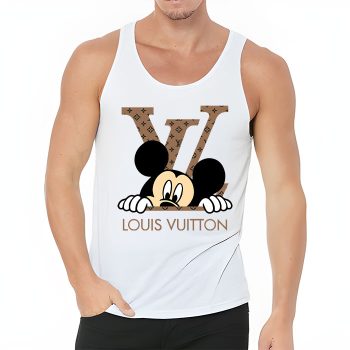 Louis Vuitton Logo Luxury Monogram Canvas Pattern Mickey Mouse Unisex Tank Top TB109