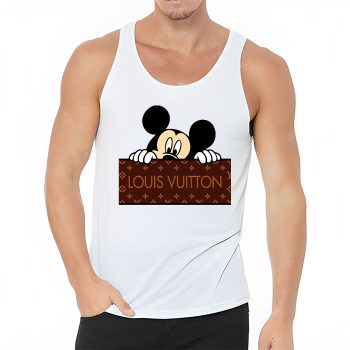 Louis Vuitton Logo Luxury Monogram Canvas Pattern Mickey Mouse Unisex Tank Top TB110