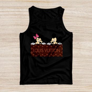 Louis Vuitton Logo Luxury Monogram Canvas Pattern Minnie Mouse Mickey Mouse Unisex Tank Top TB112
